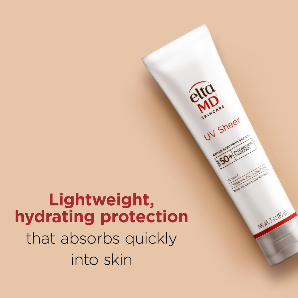 EltaMD UV Sheer travel size 3oz suitable for on-the-go