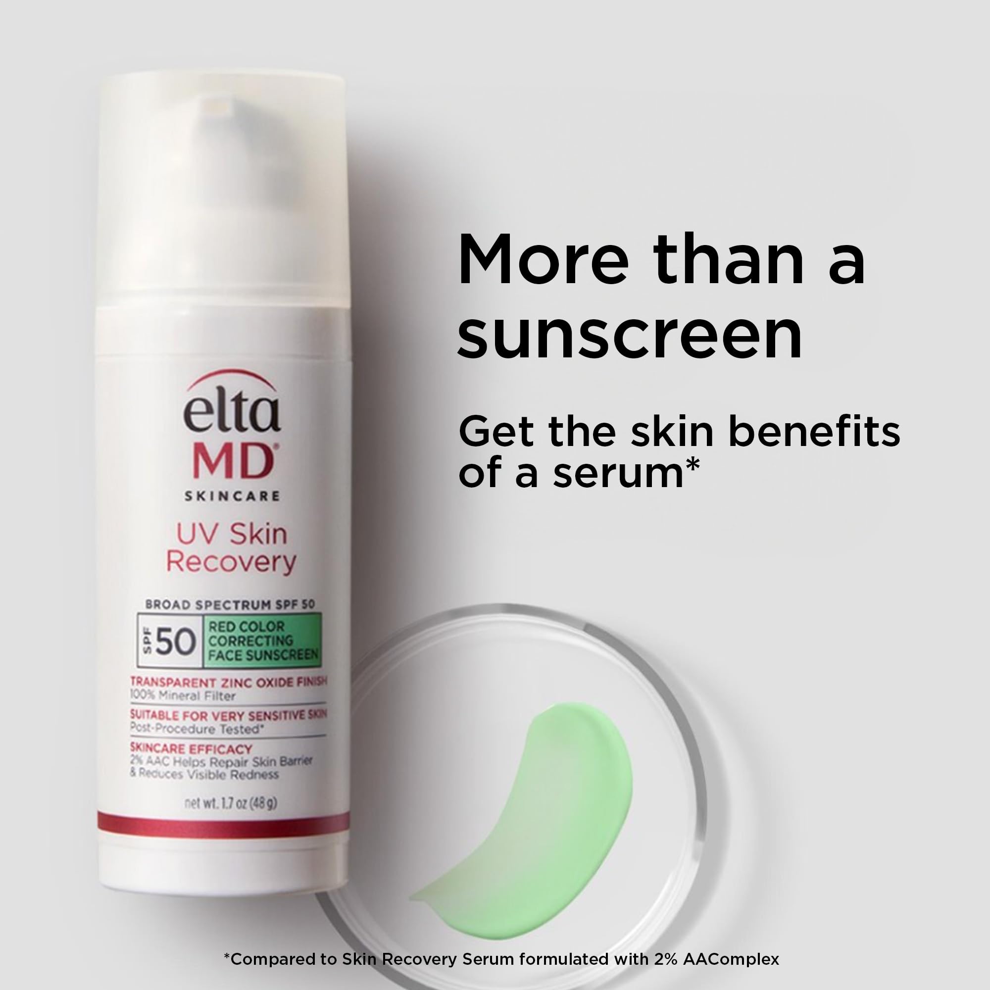 EltaMD UV Skin Recovery Green Tint outer packaging closeup