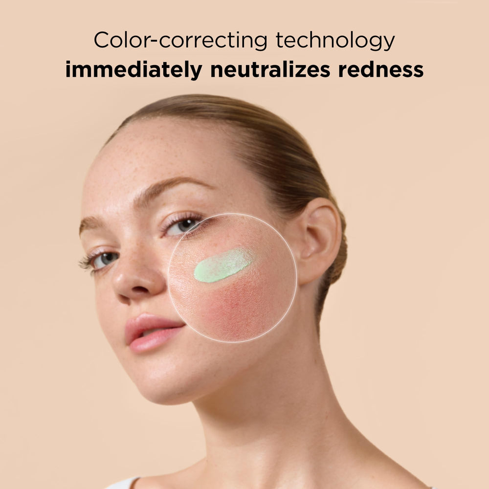 EltaMD UV Skin Recovery Green Tint texture close-up on skin