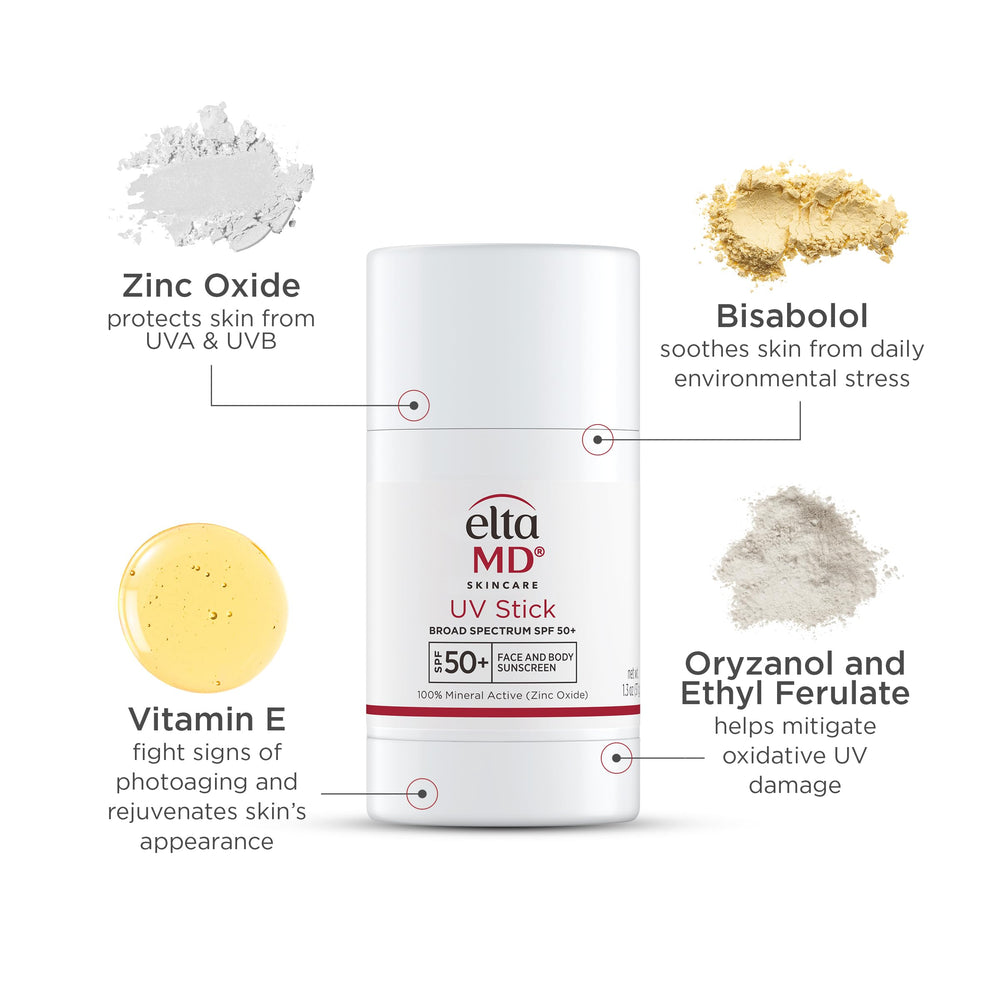 EltaMD UV Stick mineral-zinc-oxide offers mineral-based protection with antioxidant benefits.