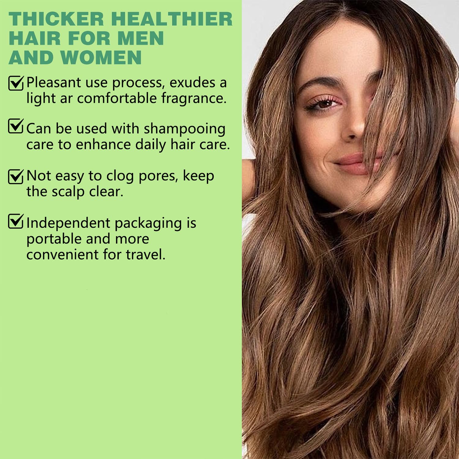 Eltolent peppermint oil and ginger root hinting refreshing scalp stimulation.