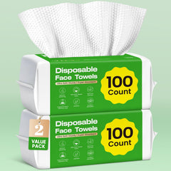 Elvira disposable face towels two-pack in packaging, clean and hygienic for daily cleansing.