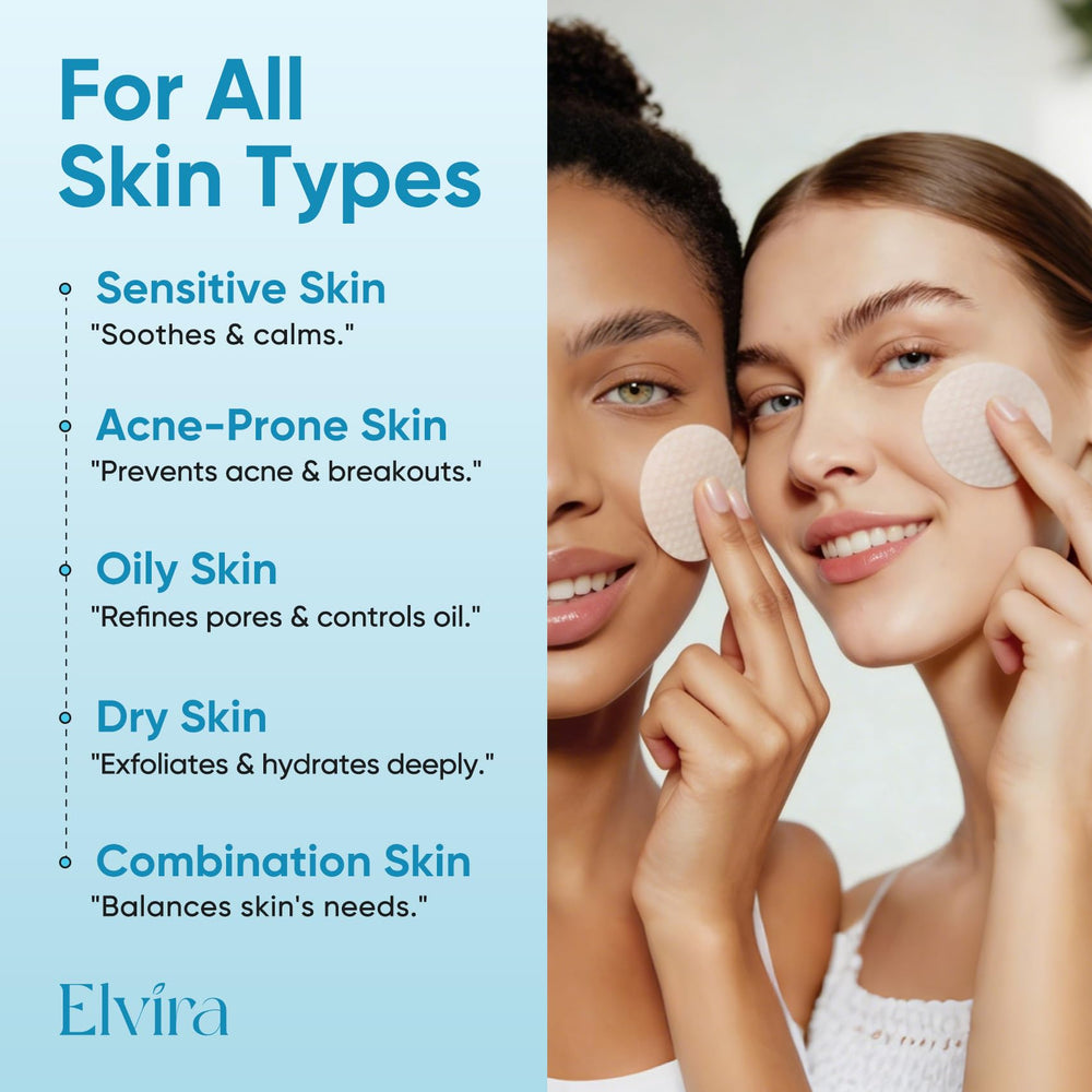 Elvira Glycolic Pads sensitive skin-friendly formula for delicate complexions