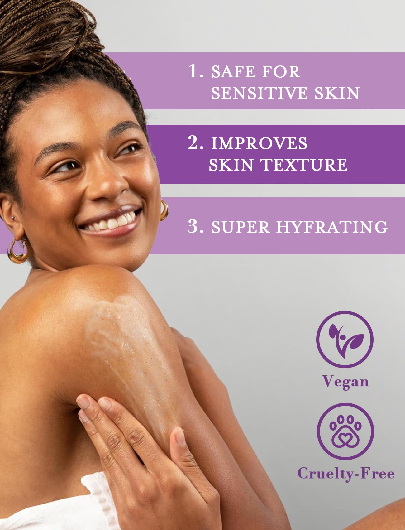 Before and after look at skin texture using Elvira KP Bump Eraser