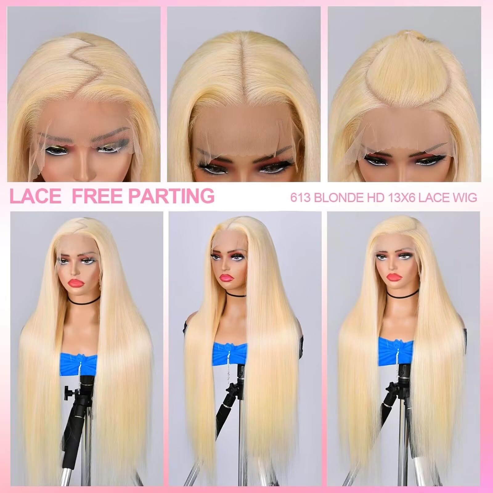 ELYCONT 30-inch lace front wig middle part creates balanced silhouette.