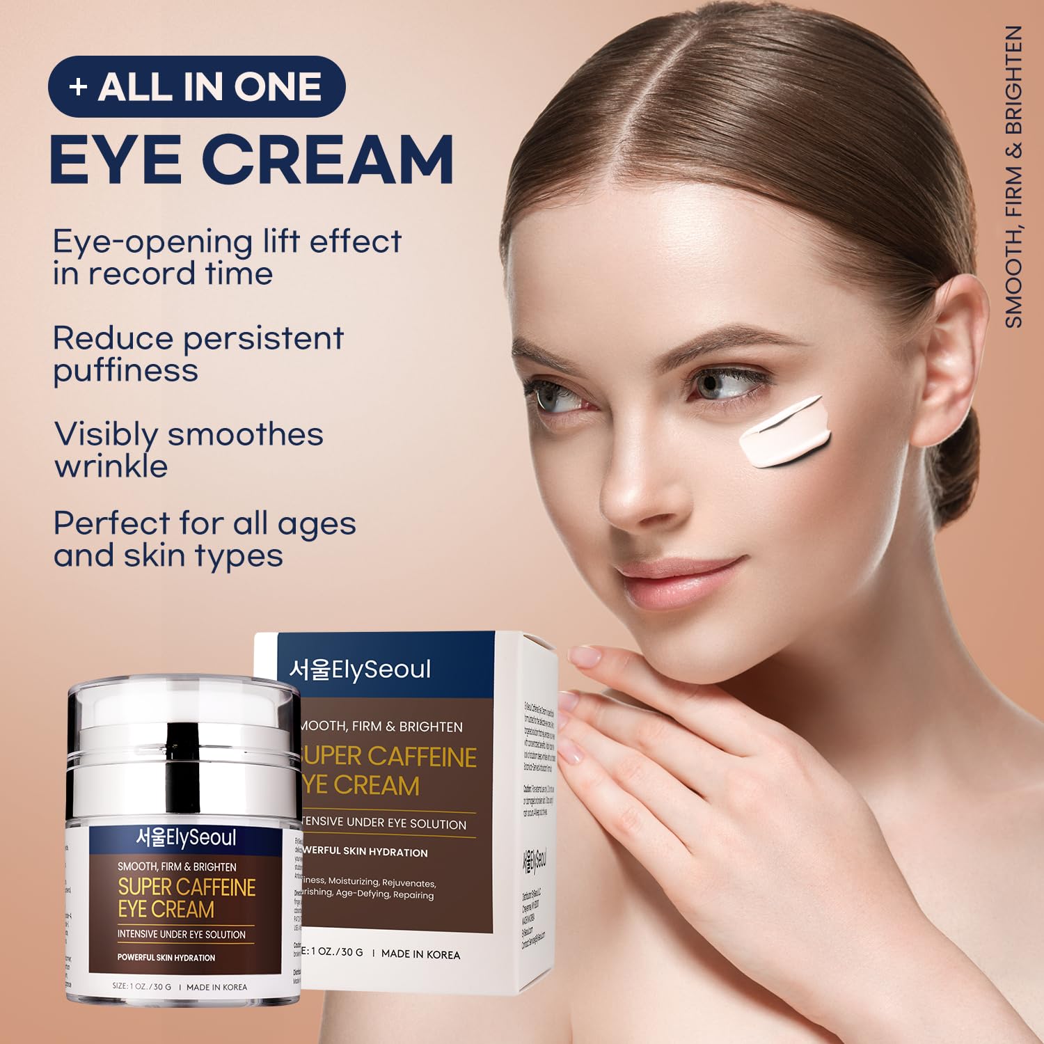 Hydration boost from hyaluronic acid in ElySeoul eye cream