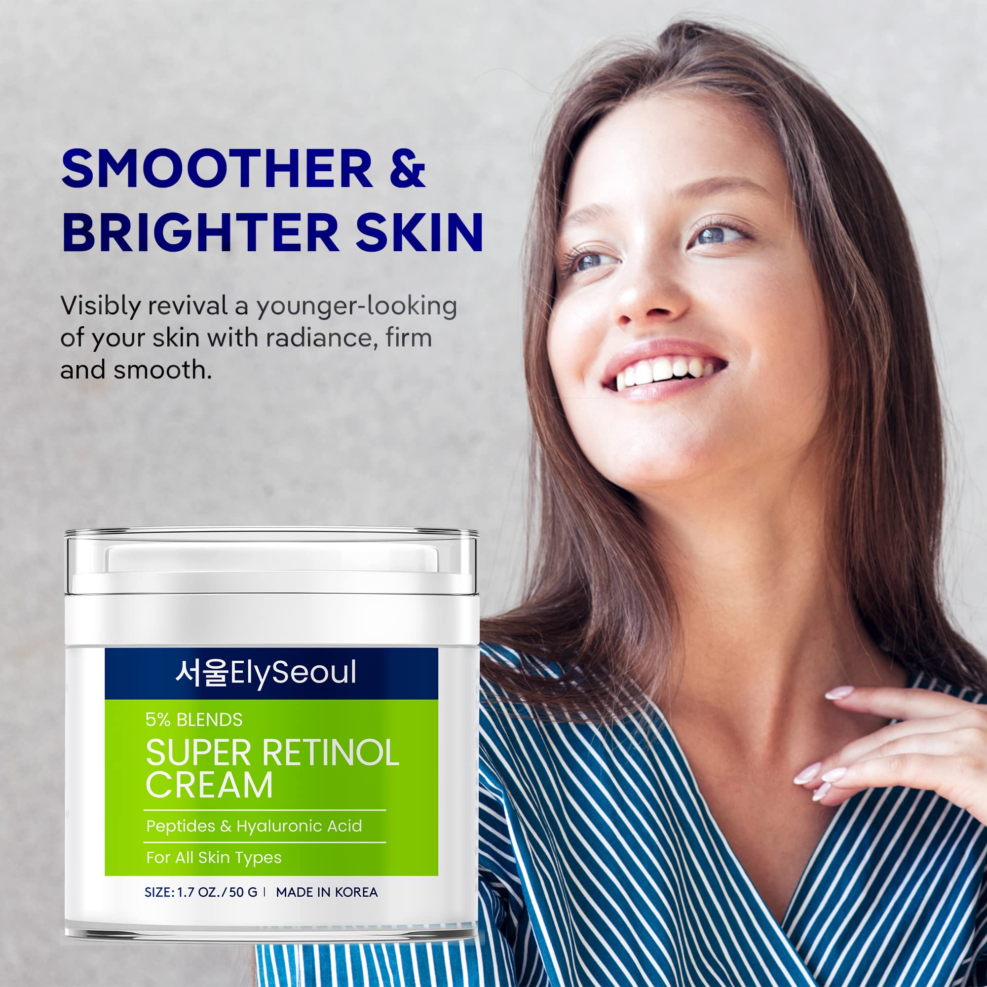 Hyaluronic acid detail hints at intense moisture from ElySeoul retinol cream.