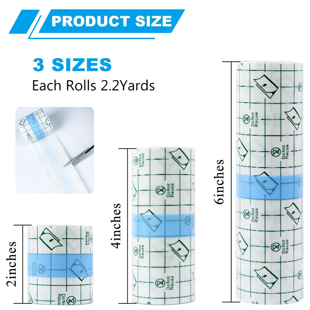 Emalla second skin tattoo cover 4 inch roll, durable waterproof protection for baths and workouts