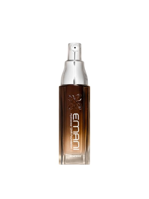 Emani HydraWear foundation bottle close-up highlighting shade and hydration