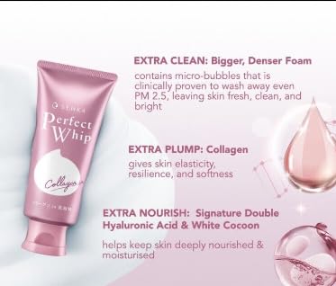EMBEAUTY SENKA Perfect Whip Collagen packaging underscores premium care