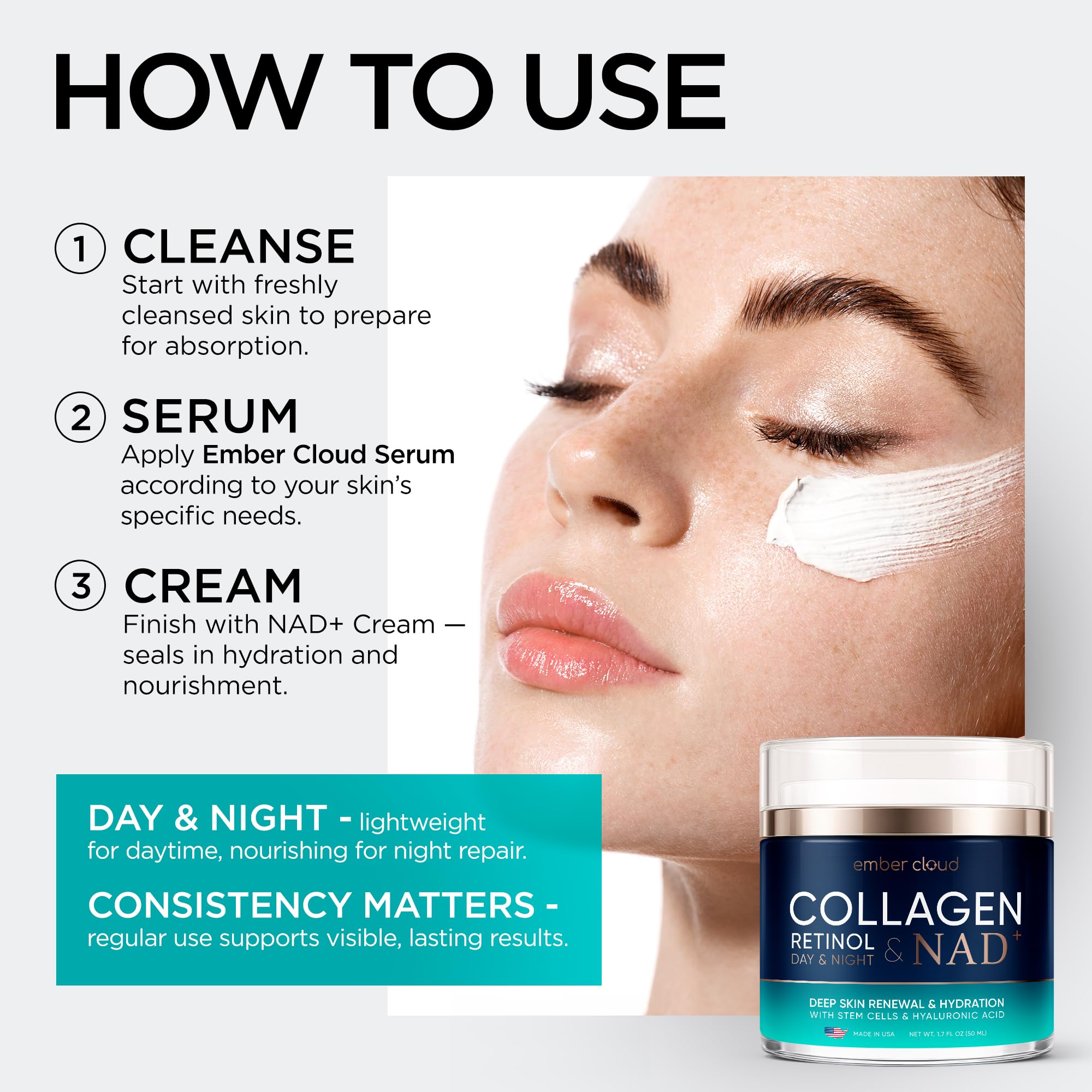 Ember Cloud gentle formula suitable for sensitive skin.
