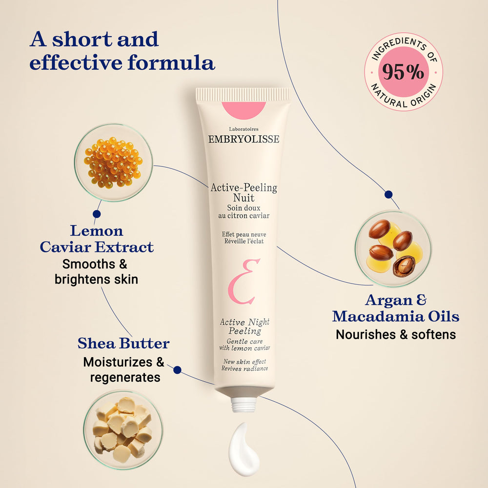 Embryolisse Active Night Peeling application scene for nightly skincare routine.