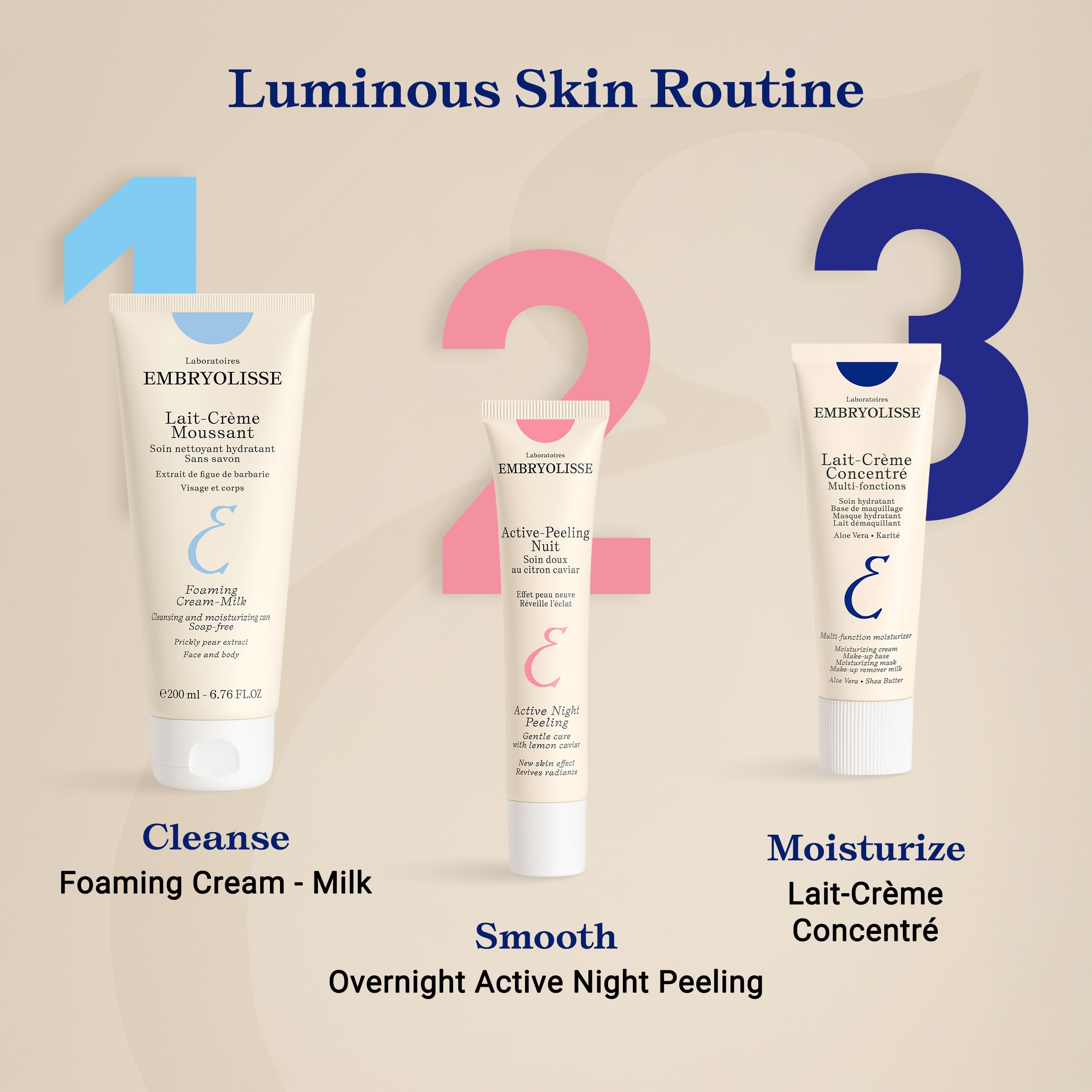 Embryolisse Active Night Peeling eco-packaging tube with recycled plastic.