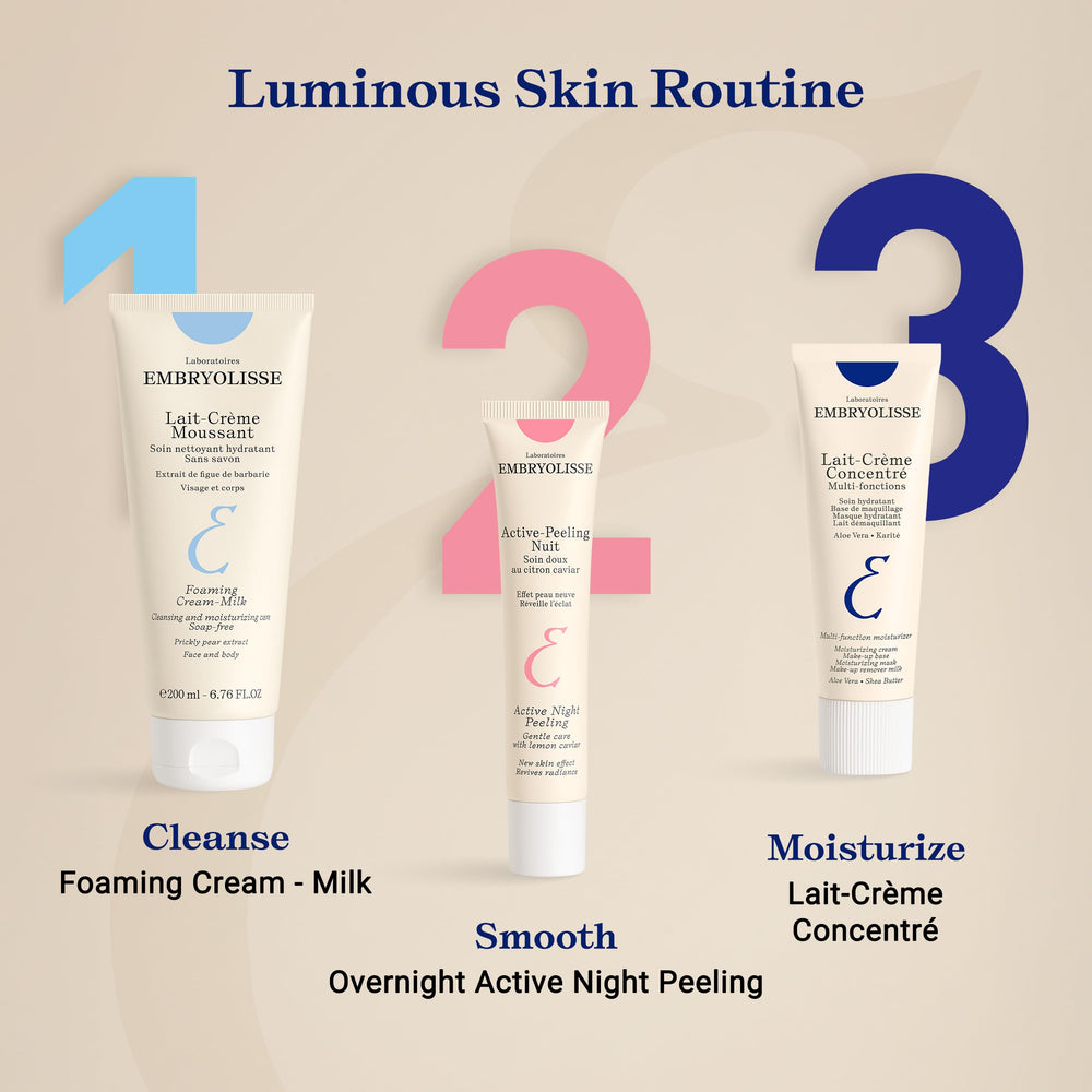 Embryolisse Active Night Peeling eco-packaging tube with recycled plastic.