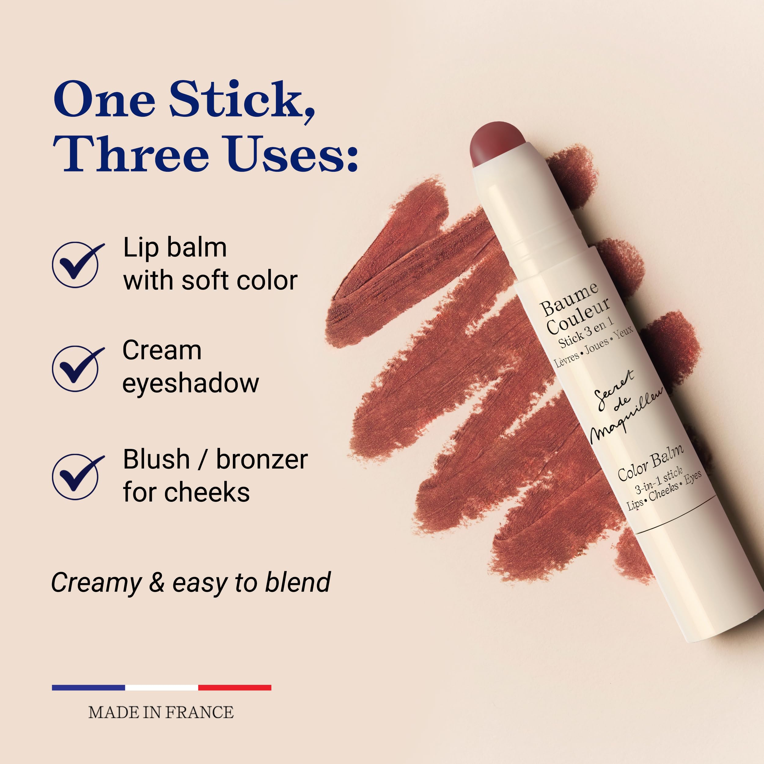 Embryolisse Color Balm Mocha on eyelids for subtle tint