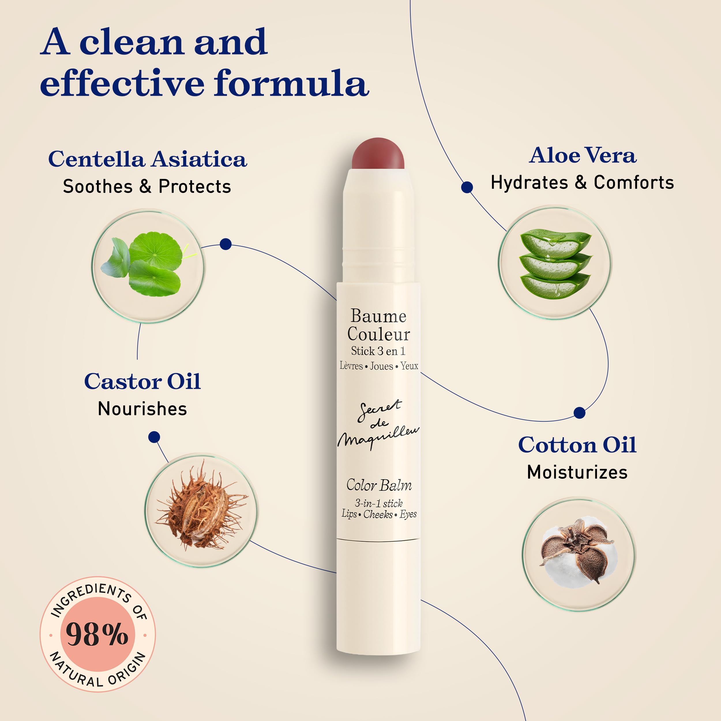 Texture close-up of Embryolisse Color Balm Mocha