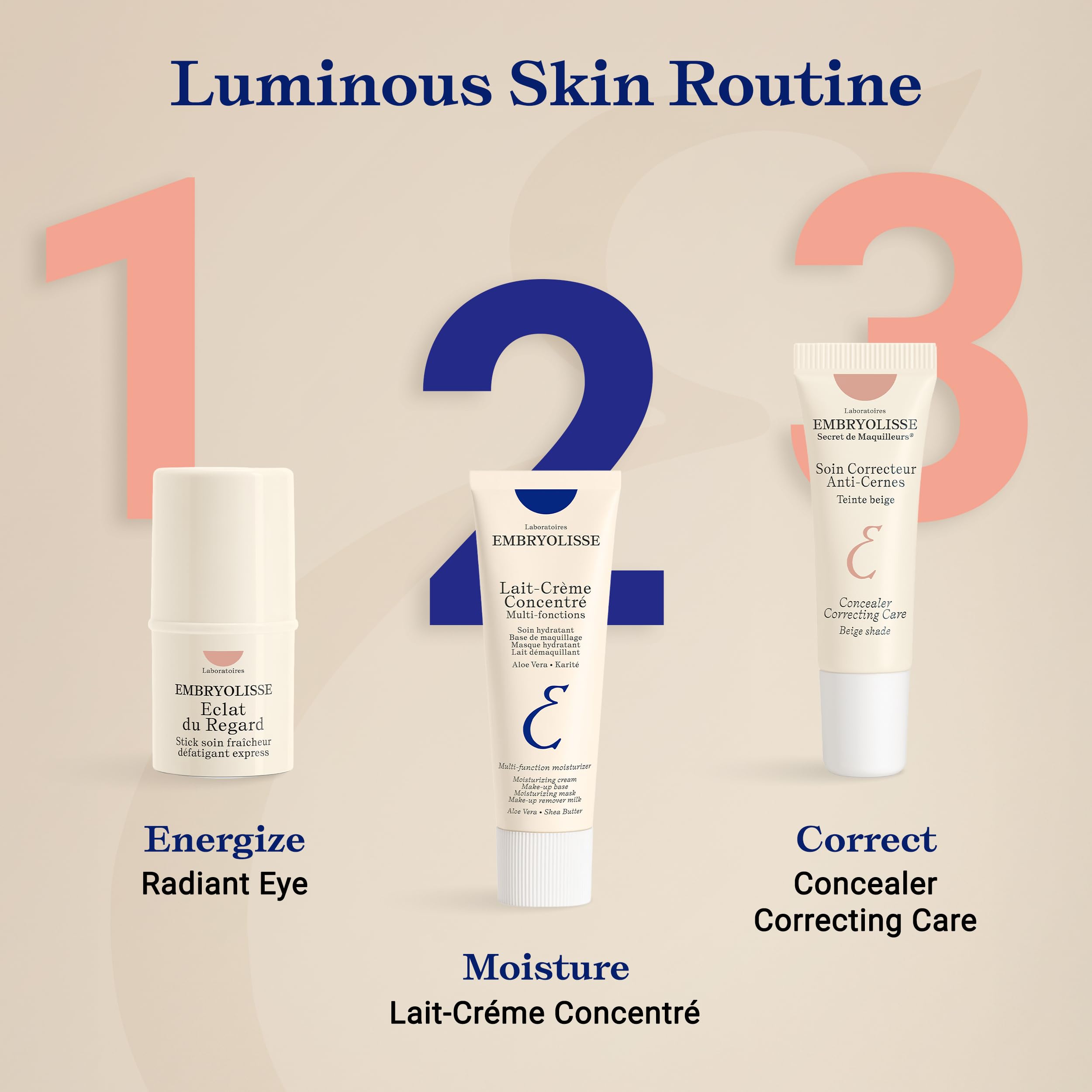 Embryolisse Concealer beige shade blends naturally with warm undertones.