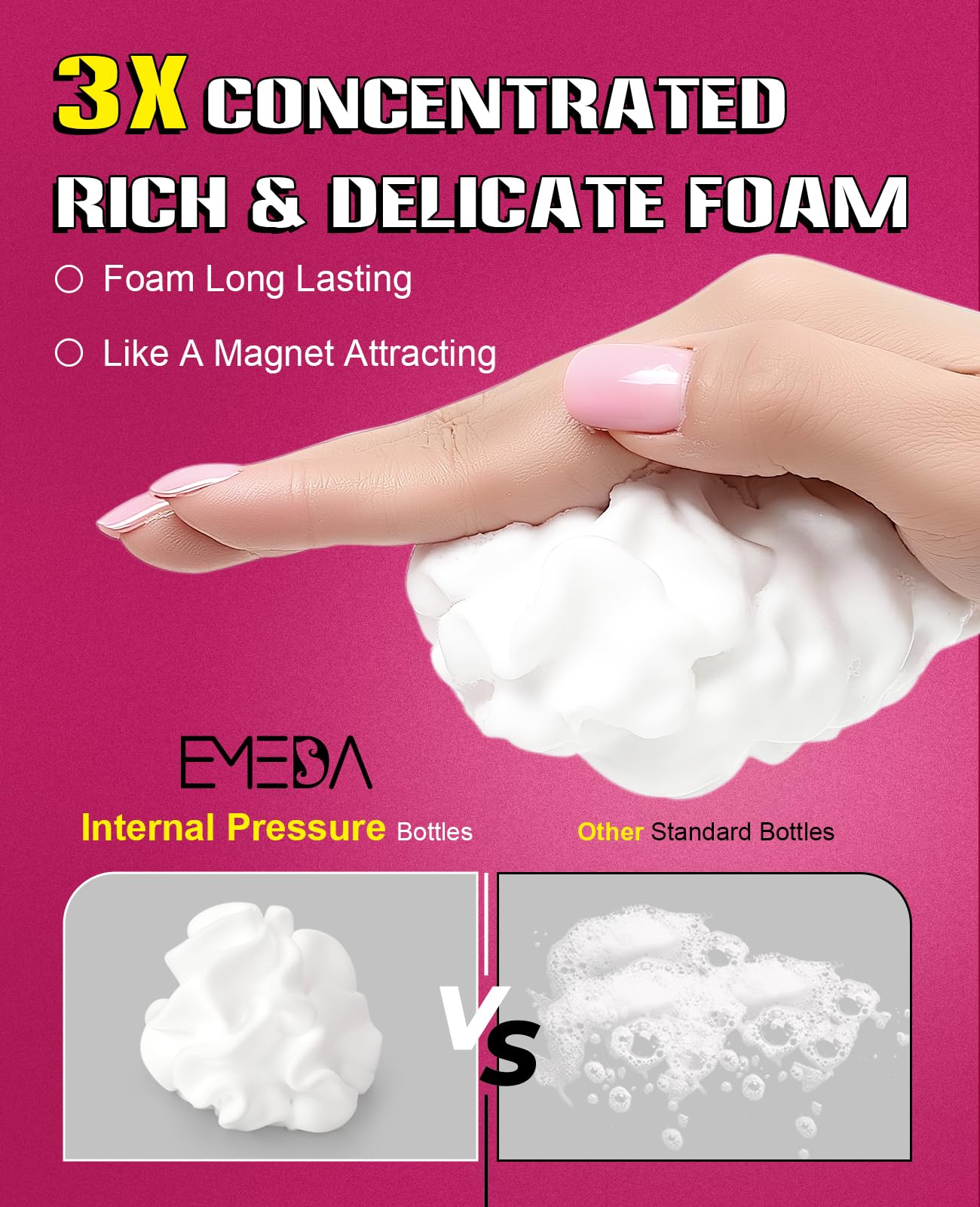 EMEDA 100ml bottle with tear-free formula ideal for sensitive eyes