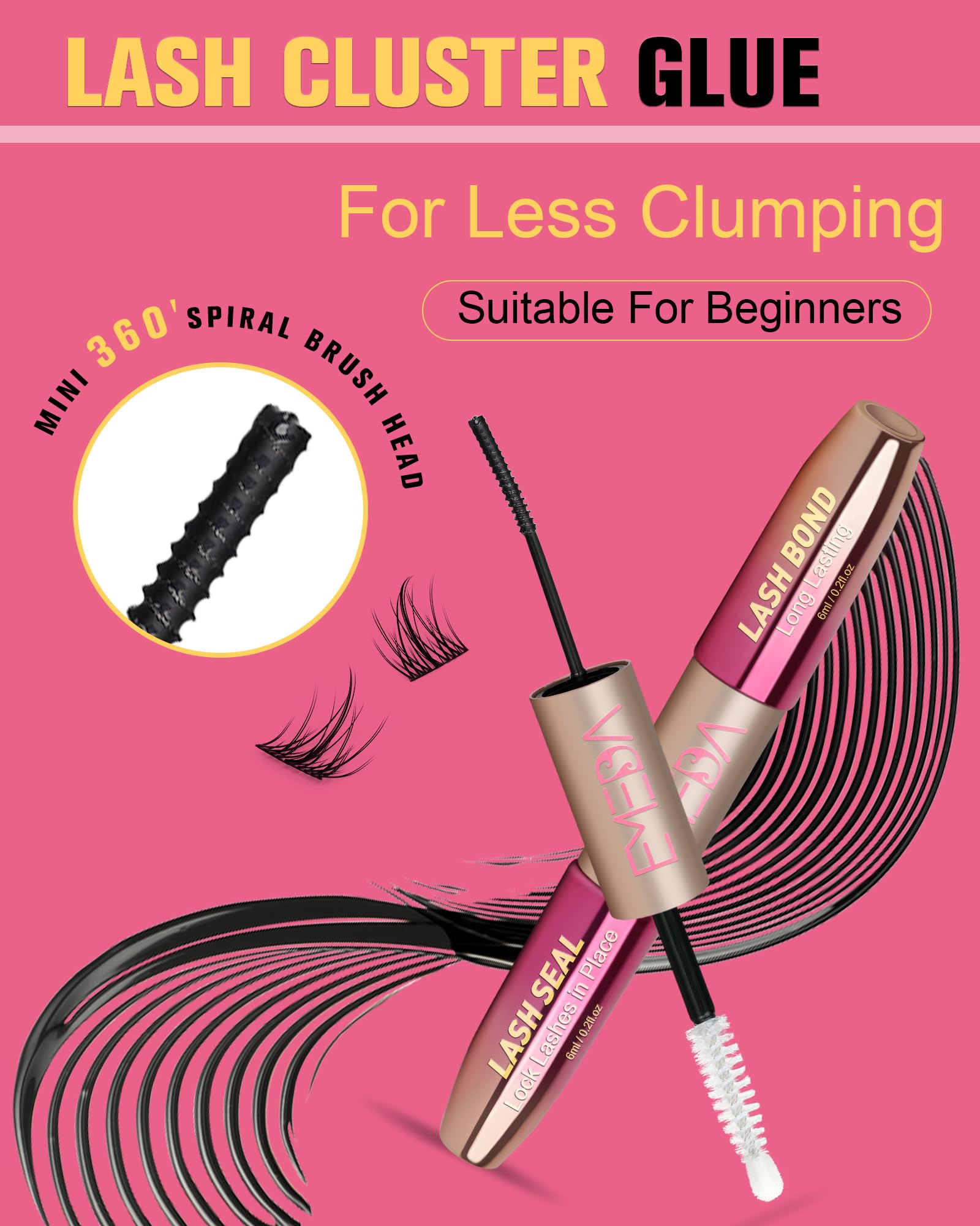 EMEDA Application base-lashes setup for easy DIY extensions.