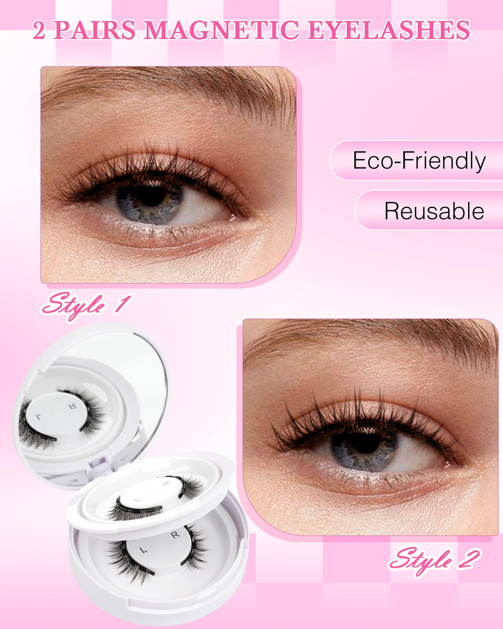 EMEDA compact lash box with mirror for on-the-go touch-ups