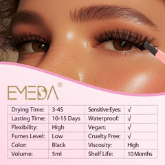 EMEDA Extension application close-up shows easy shaping after drying with minimal residue.