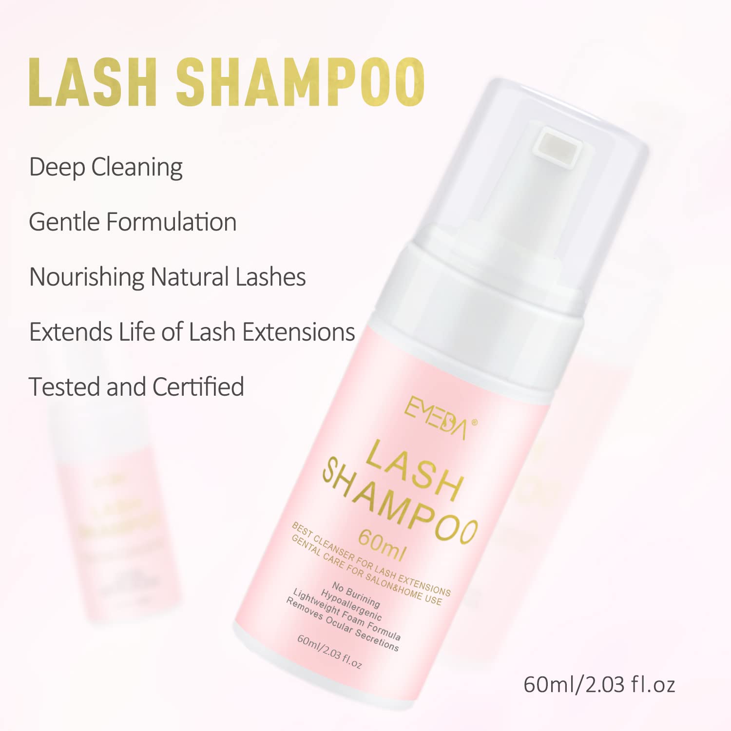 EMEDA cleanser brush with soft head for gentle daily lash cleaning.