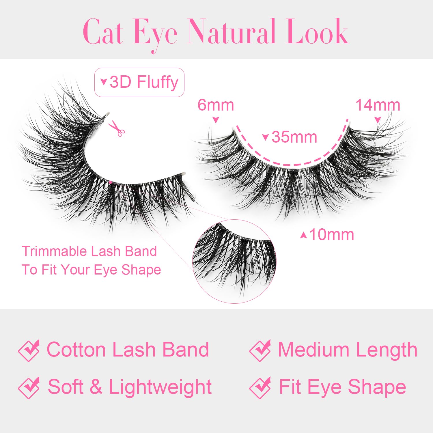 EMEDA pre-shaped lashes ideal for beginners daily wear