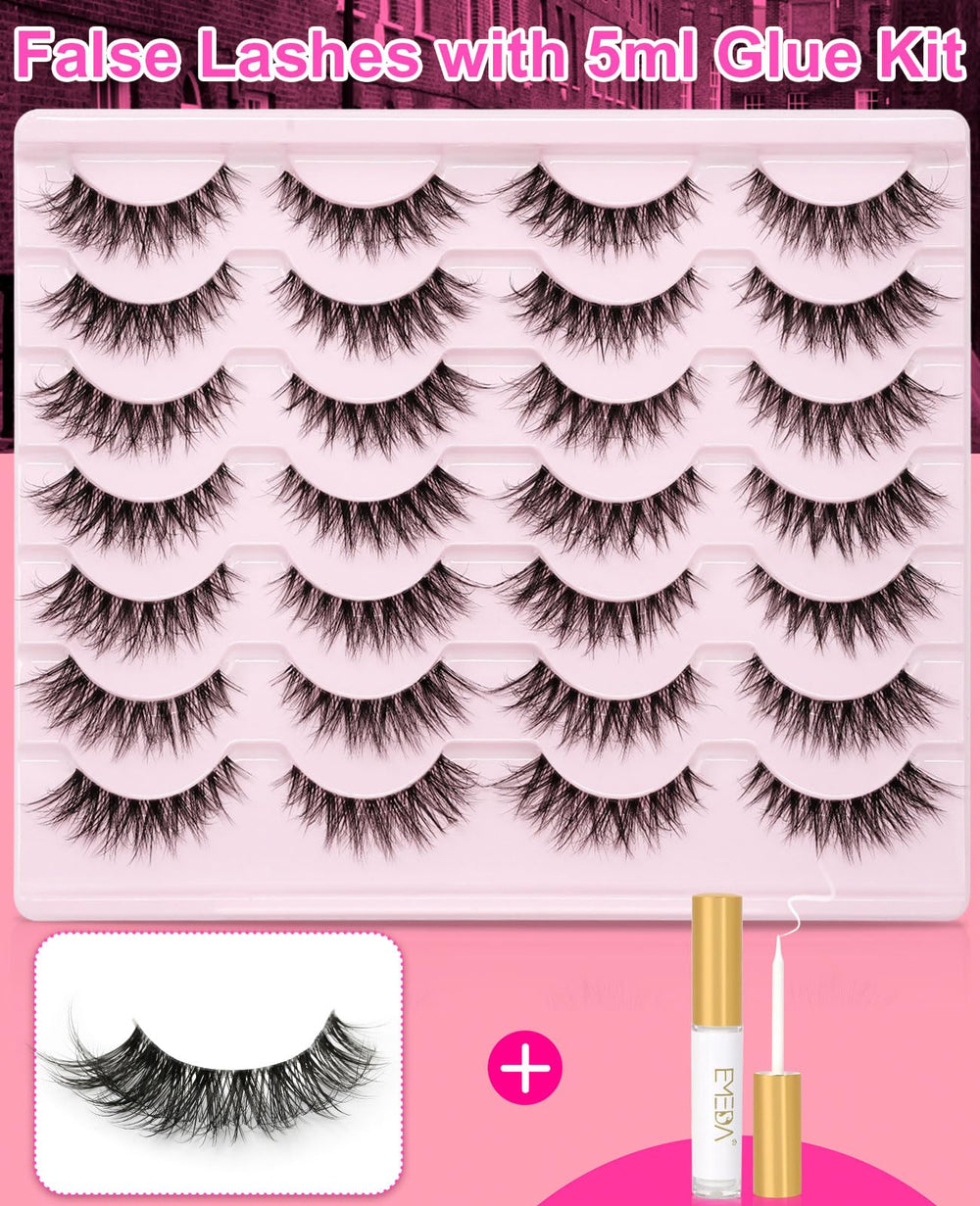 EMEDA lash kit with glue for secure easy application