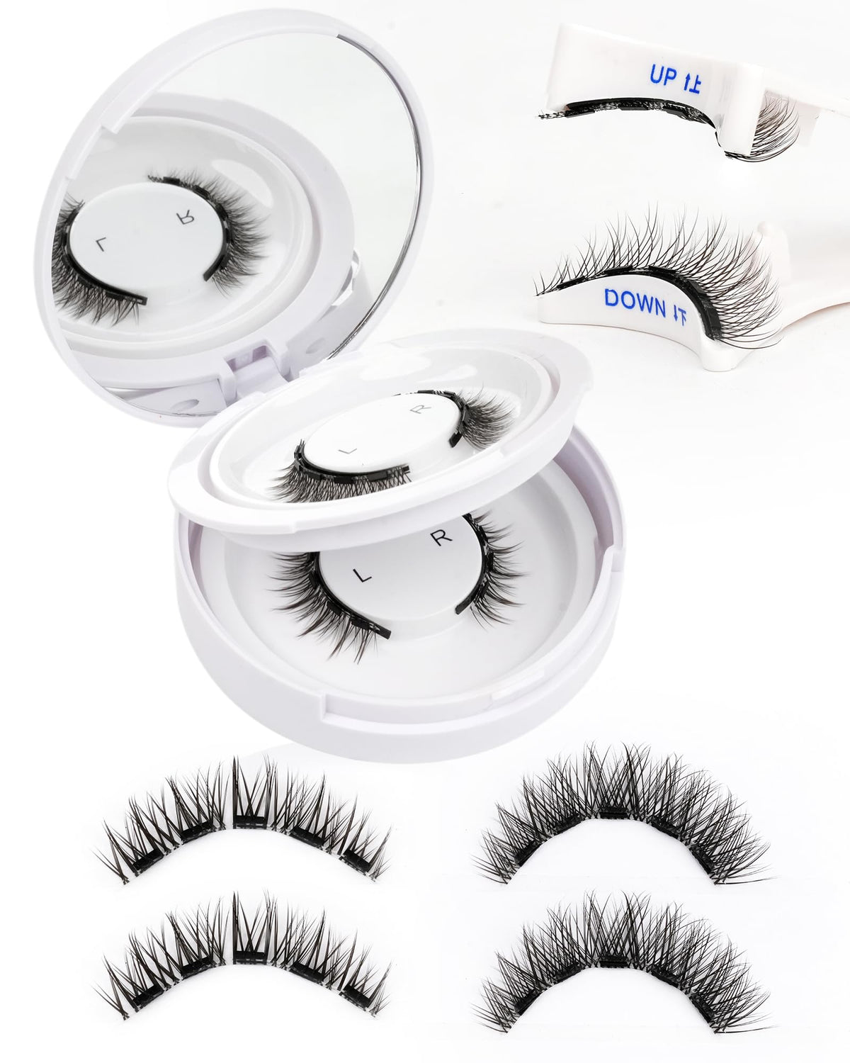 EMEDA natural look magnetic lashes kit with applicator for quick wear
