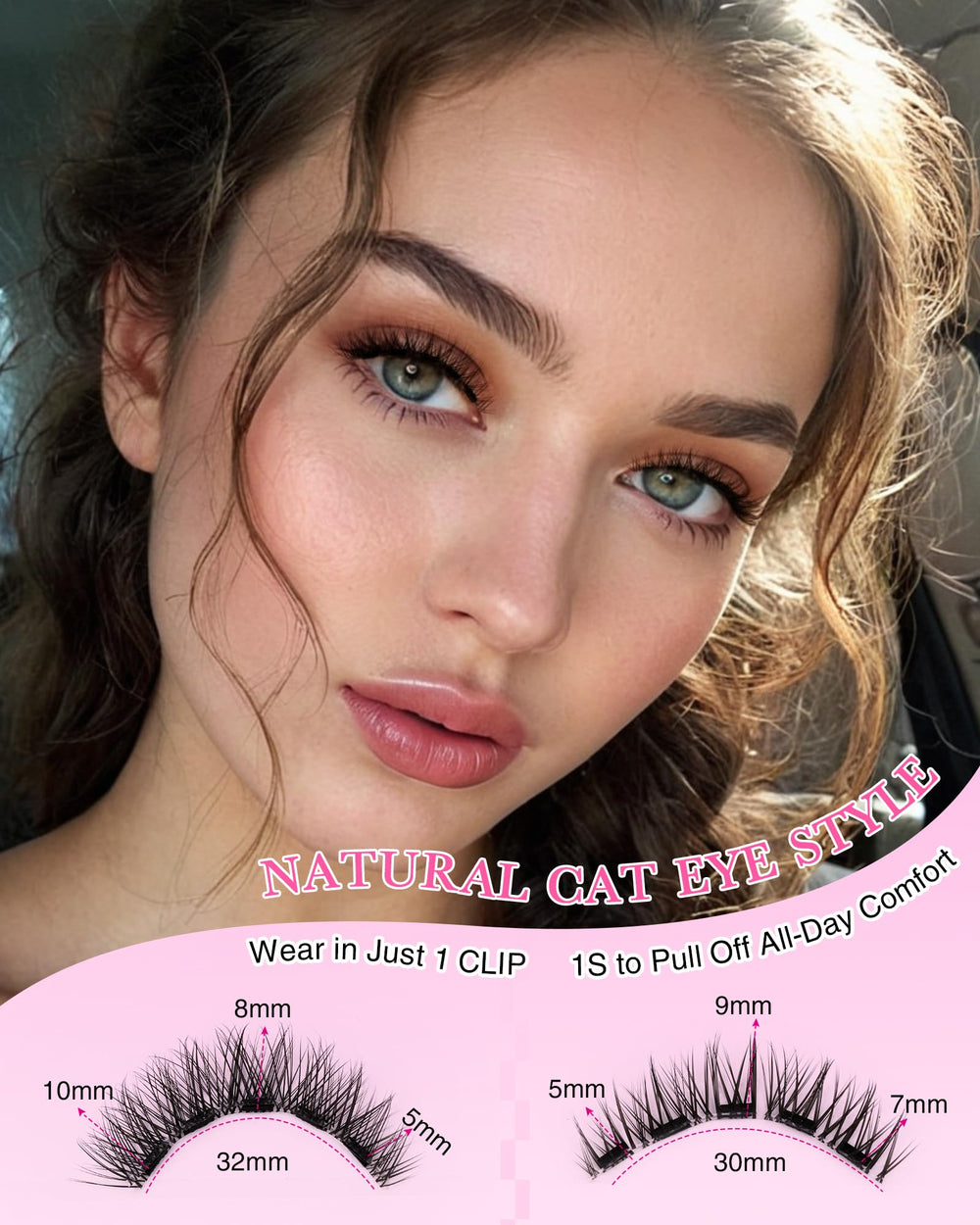 EMEDA reusable magnetic eyelashes with secure magnet distribution