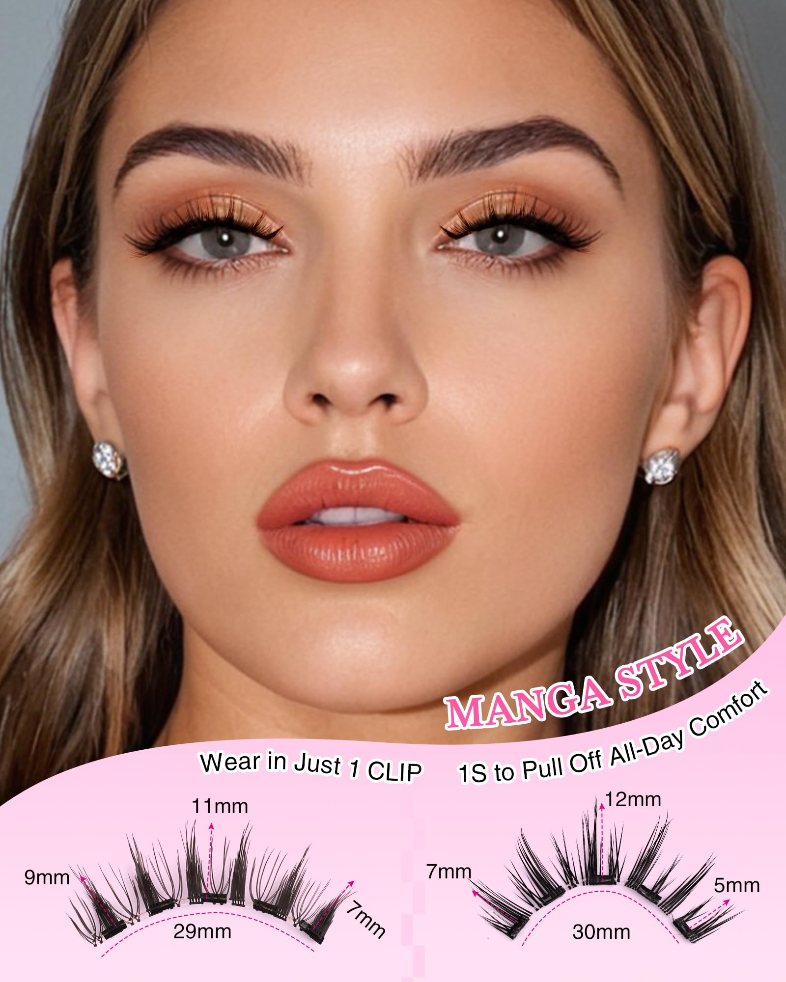 EMEDA reusable magnetic lashes in classic black for everyday drama.