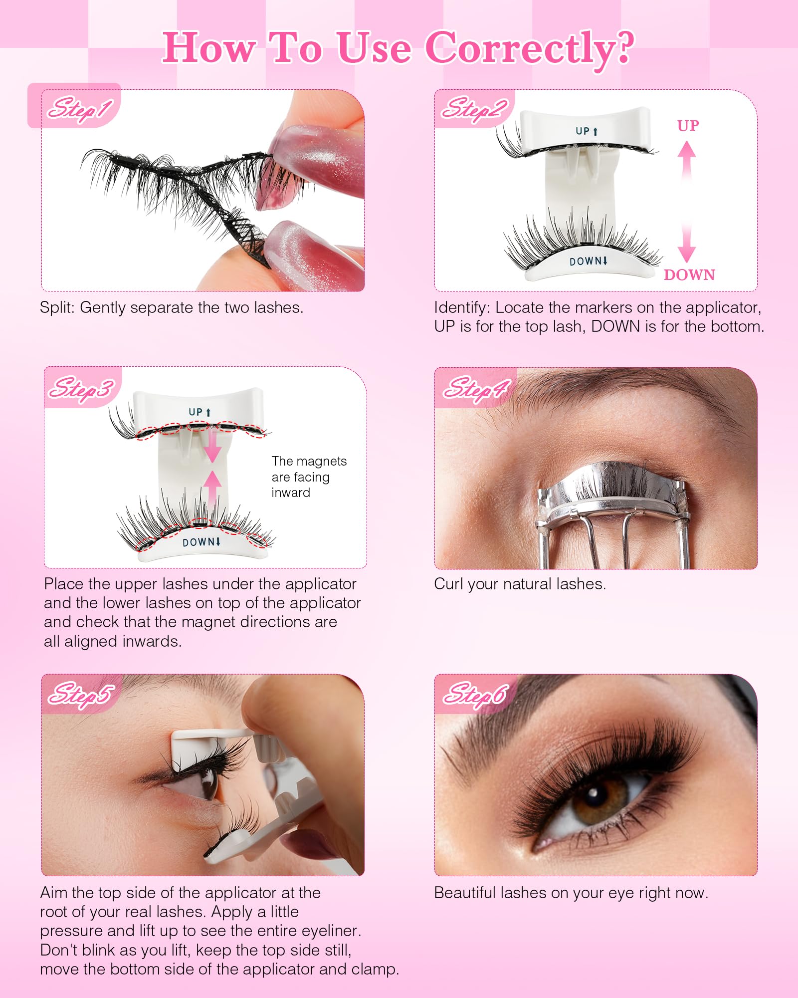 EMEDA reusable magnetic lashes offer long-lasting wear without glue.