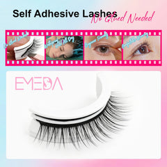 EMEDA five-pair pack of self-adhesive lashes for quick styling