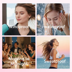 EMEDA Waterproof hold image highlights long-lasting wear through daily activities.
