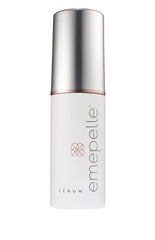 Emepelle Face Serum bottle with pump, silky oil-free texture for quick absorption