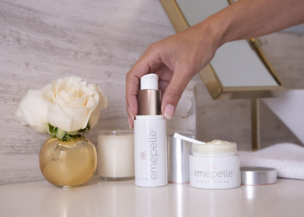 Emepelle serum delivering hydration and a subtle glow on skin