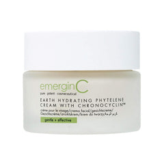 emergin C Earth Hydrating Phytelene Cream bottle shows a velvety finish and hydration benefits.