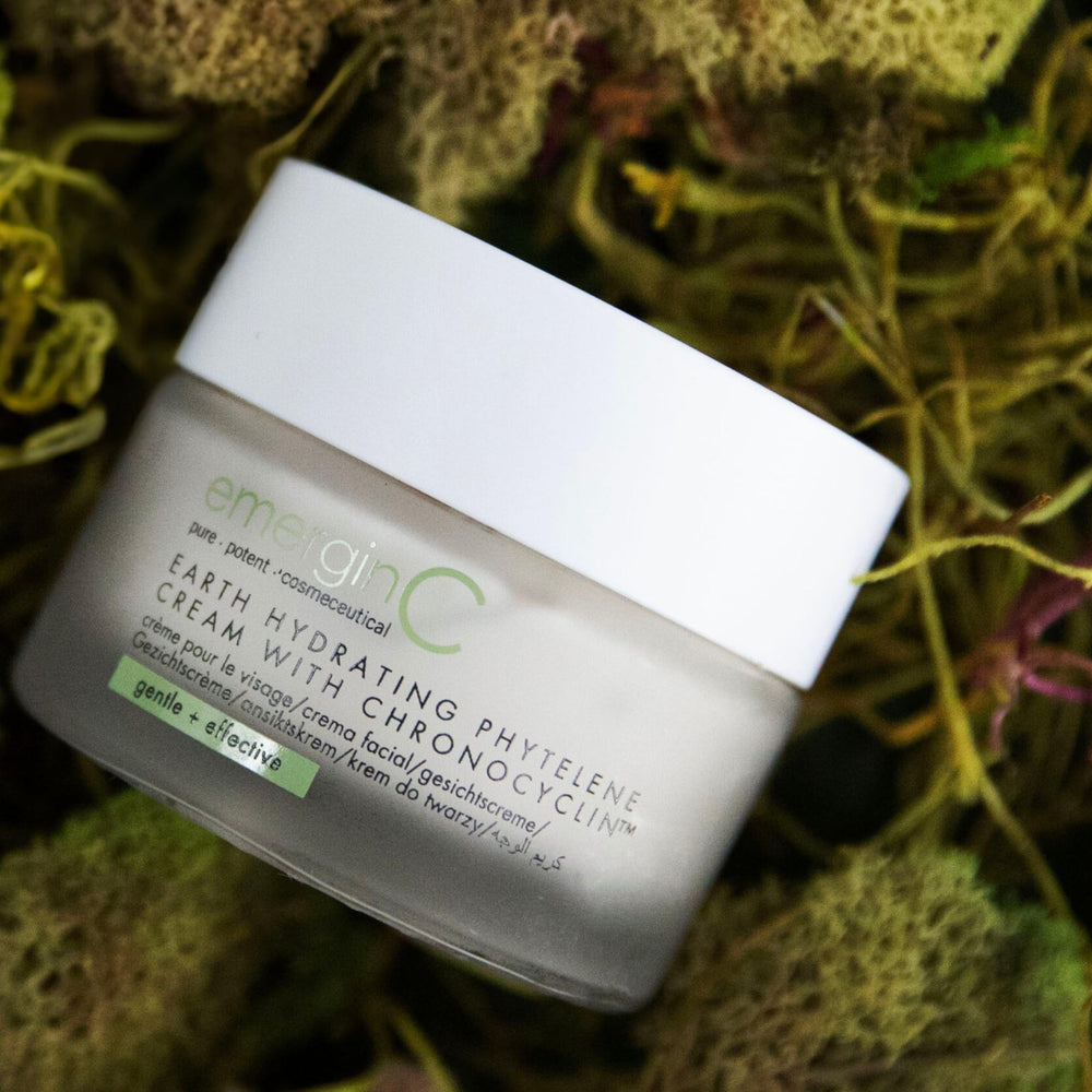 emergin C Earth Hydrating Phytelene Cream Vitamin E presence supports gentle antioxidant care.
