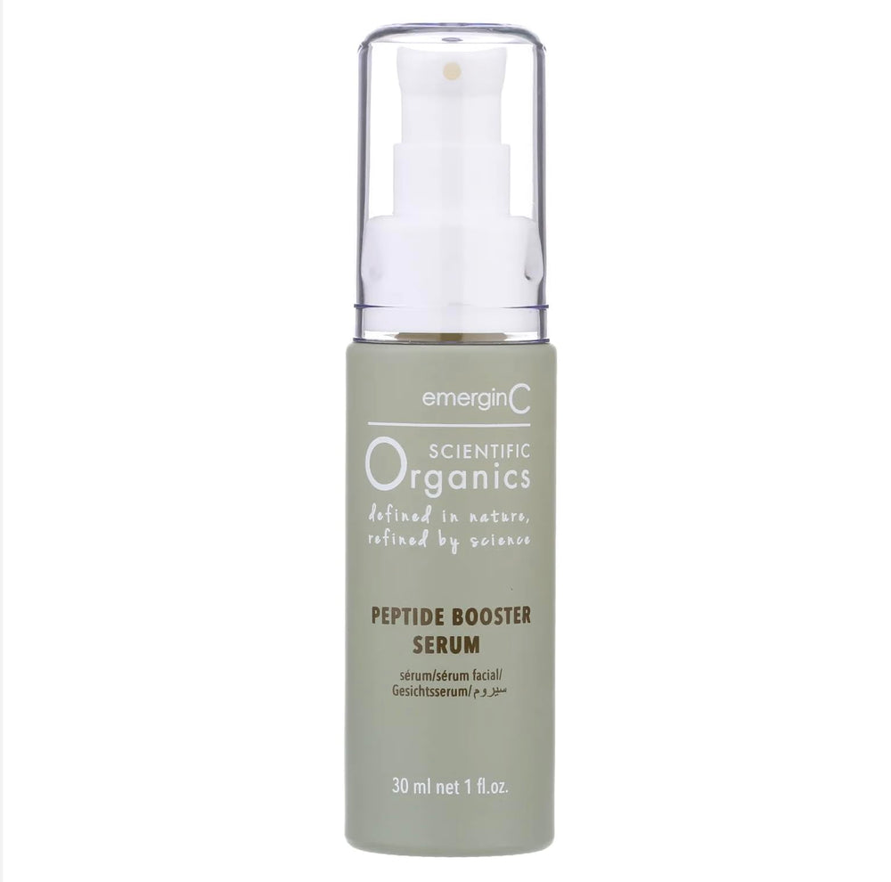 emergin-c peptide serum bottle delivering hydration and even tone.