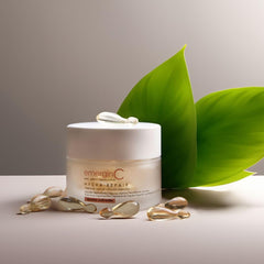 emerginC Hydra-Repair box packaging highlights eco-friendly design for greener skincare.