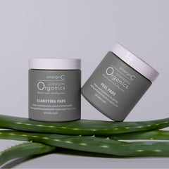 Close-up of peel pads exposing exfoliating texture for smoother, revitalized skin with emerginC.