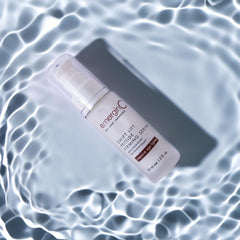 emerginC Swift Lift serum massaged into skin after cleansing