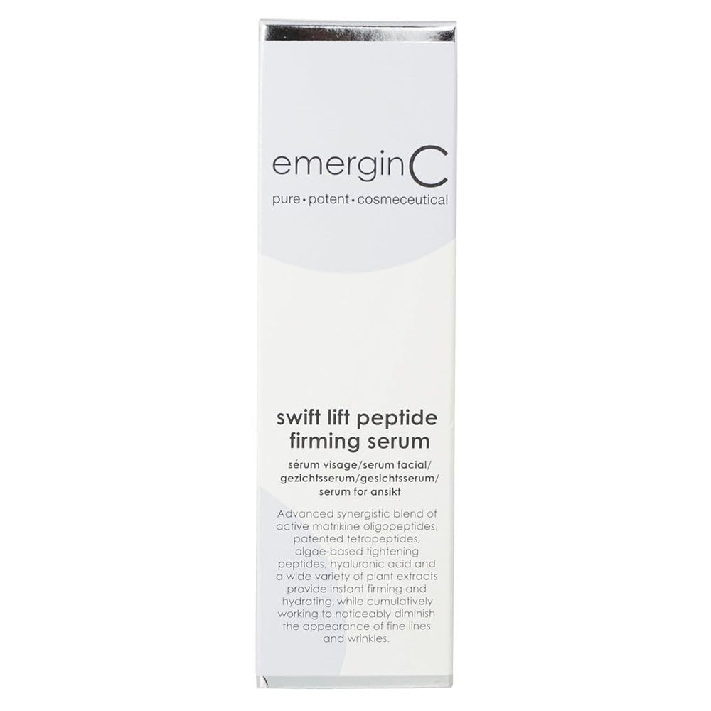emerginC Swift Lift serum dispenser close-up for easy application