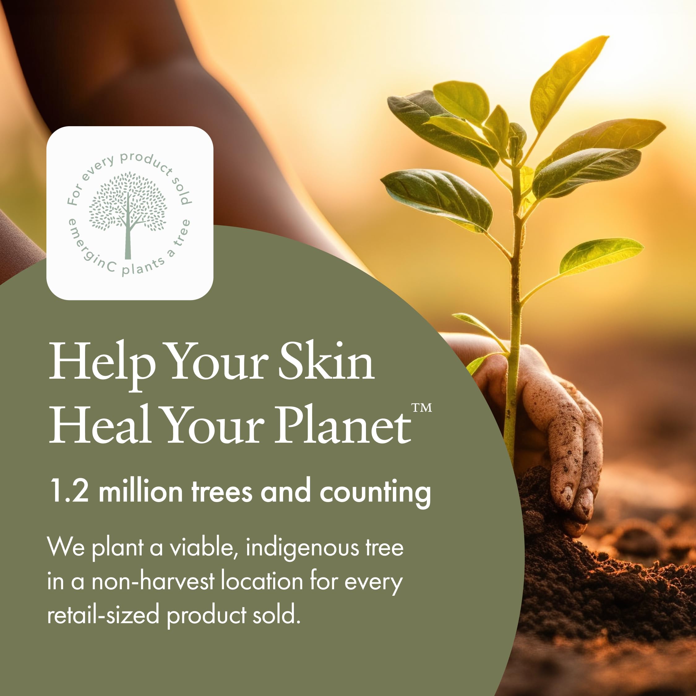 emerginC Swift Lift serum display of plant extracts on packaging