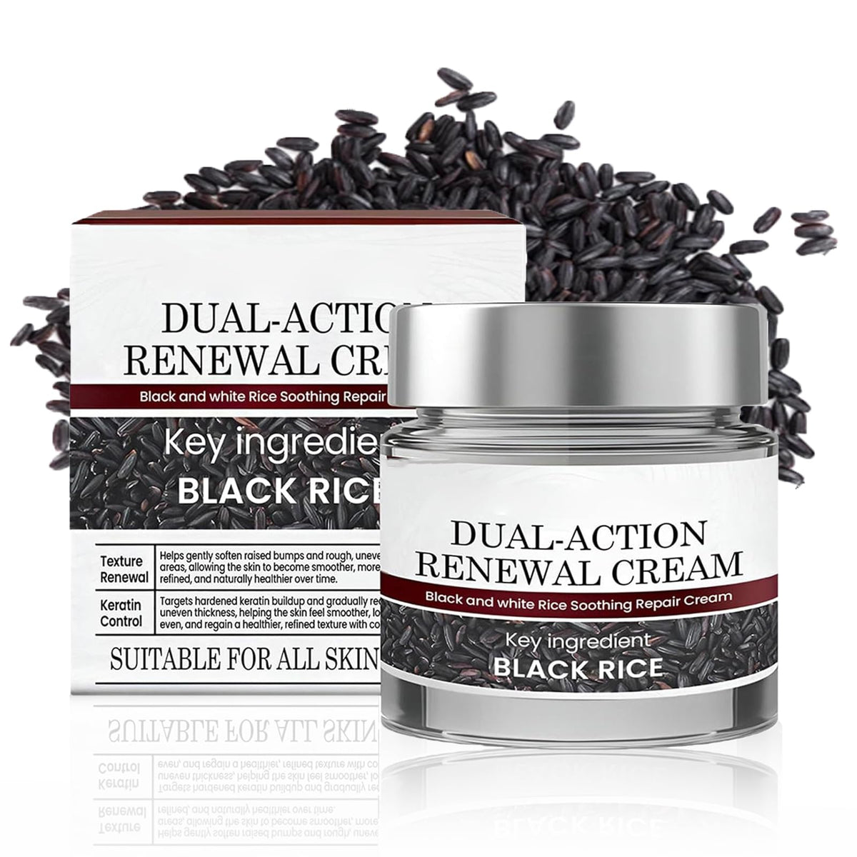 Emgmcp Keratin Erase dual-action cream bottle showing hydration and renewal potential