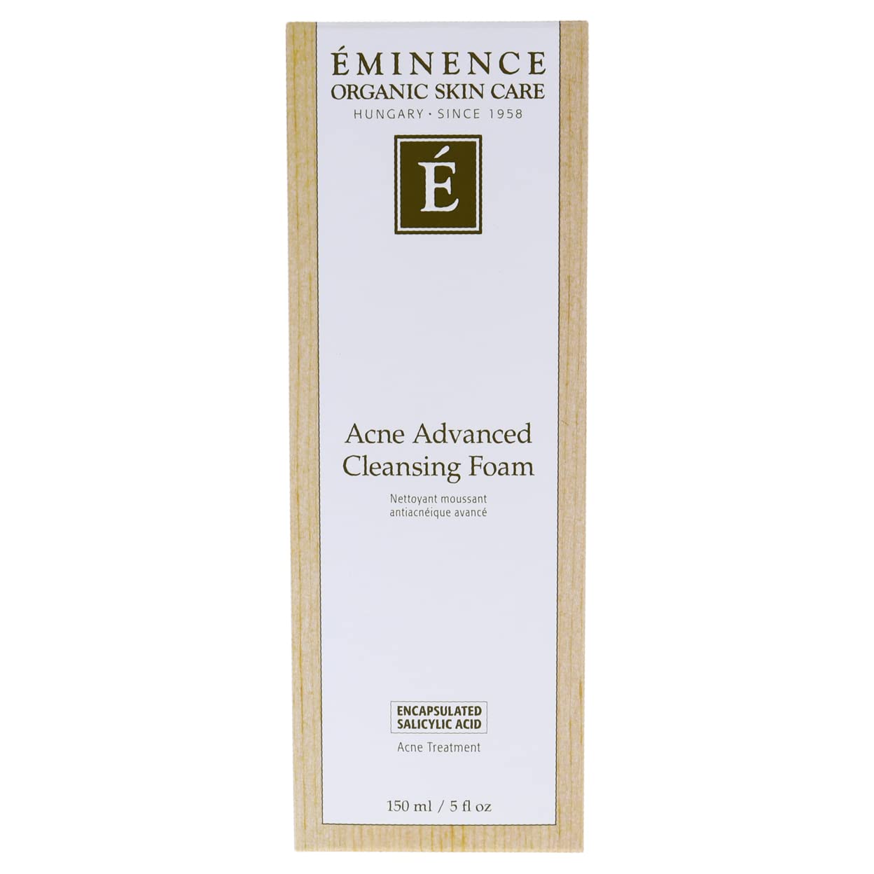 Eminence Acne Advanced Cleansing Foam user after cleanse with balanced skin and refined pores