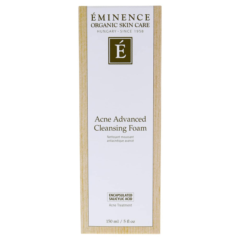 Eminence Acne Advanced Cleansing Foam user after cleanse with balanced skin and refined pores