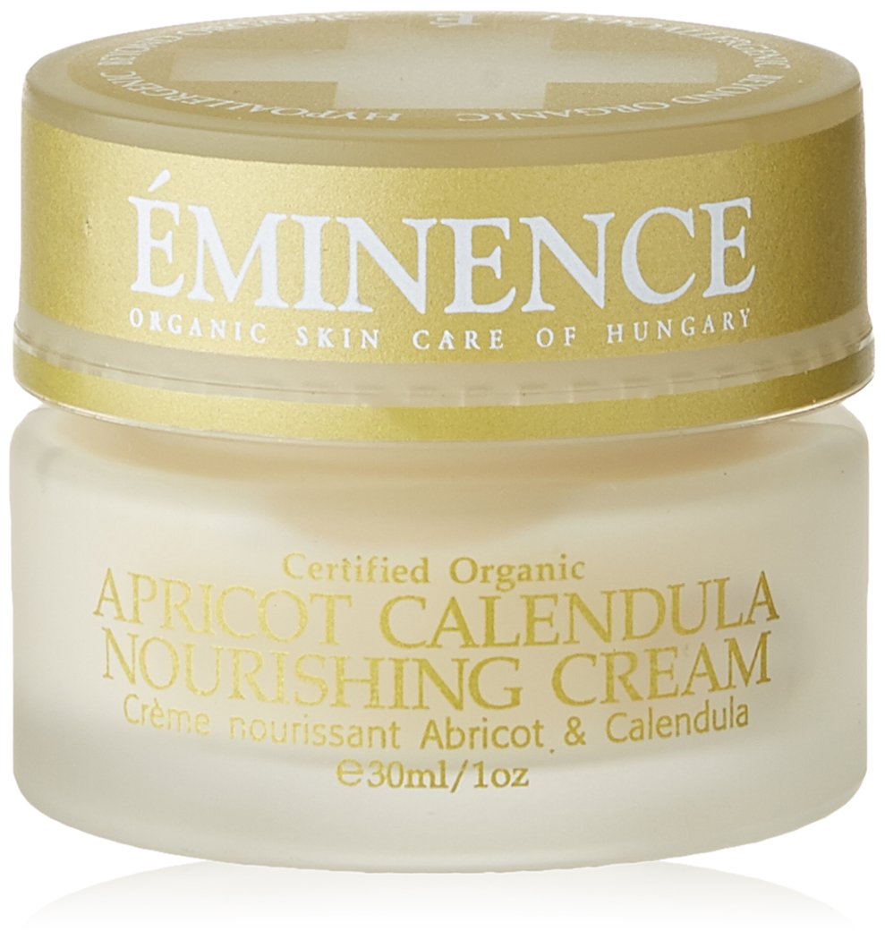 Eminence Organic Skincare Apricot Calendula Nourishing Cream bottle close-up showing rich moisture