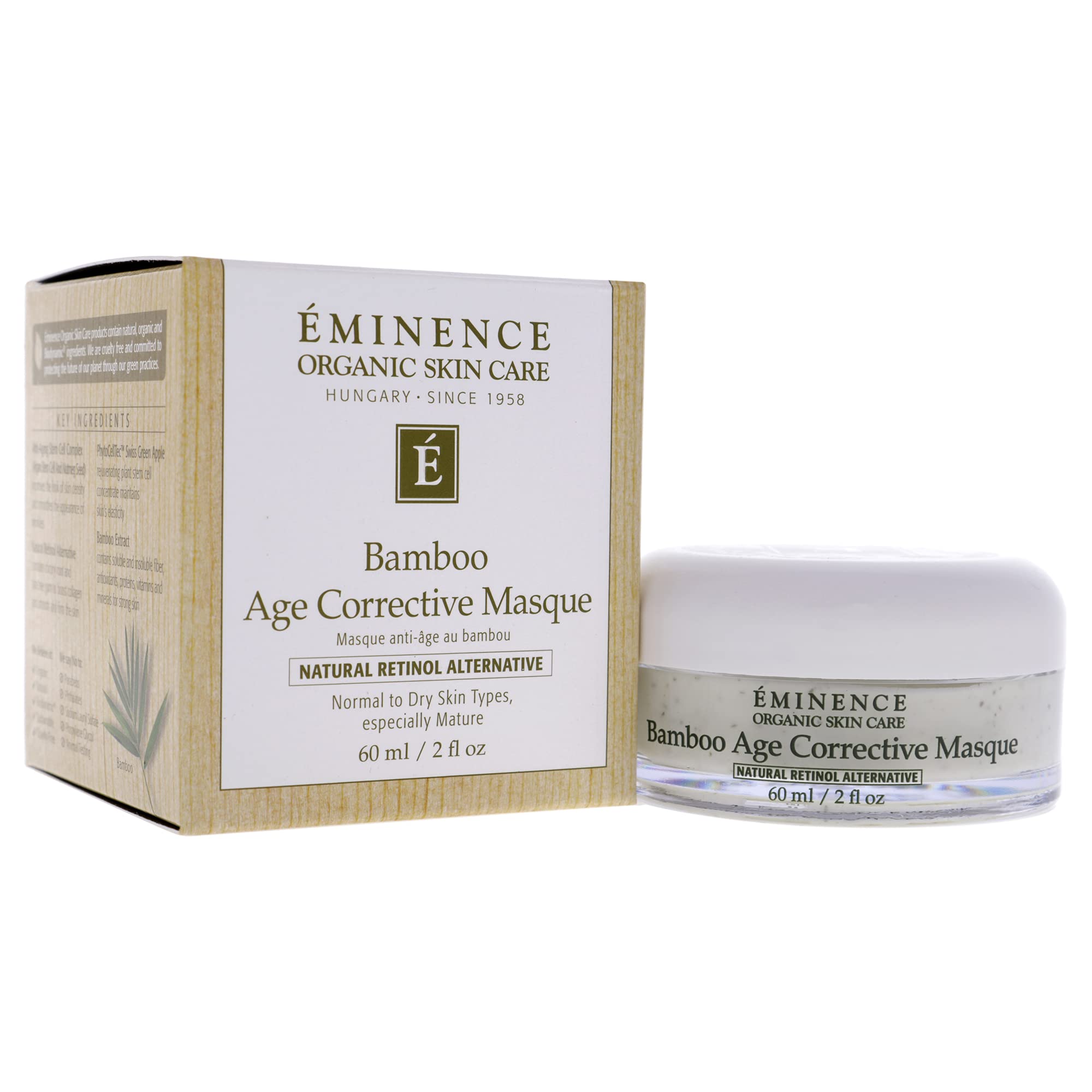 Eminence Bamboo Age Corrective Masque packaging highlighting natural formula