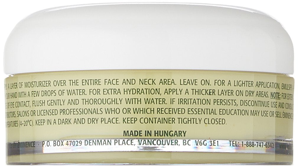 Eminence Calm Skin Moisturizer aloe and rosemary infusion on skin.